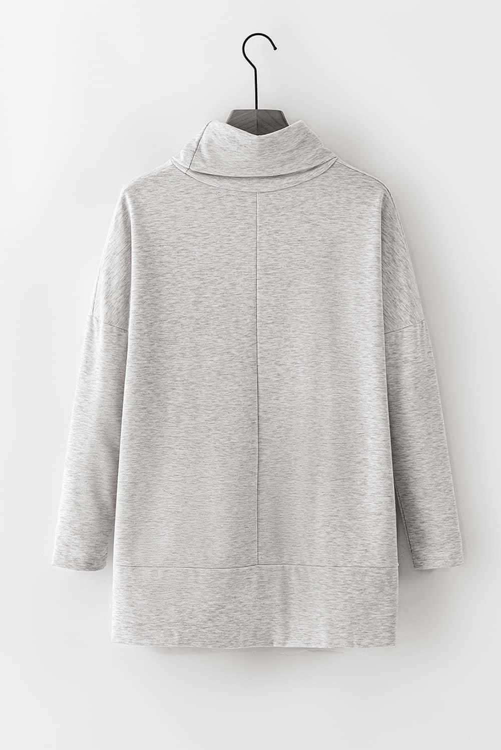 PREORDER GRAY COWLNECK TOP