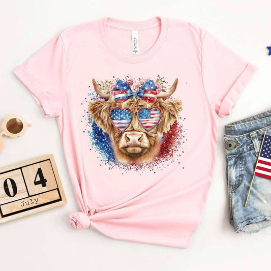 PREORDER USA HIGHLAND COW T L DEEP HEATHER