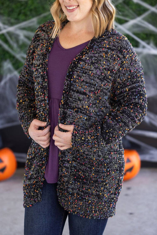 MICHELLE MAE BLACK CONFETTI CARDIGAN