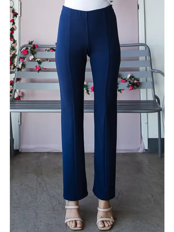 SOLID STRAIGHT FIT DRESS PANTS (multiple colors available)